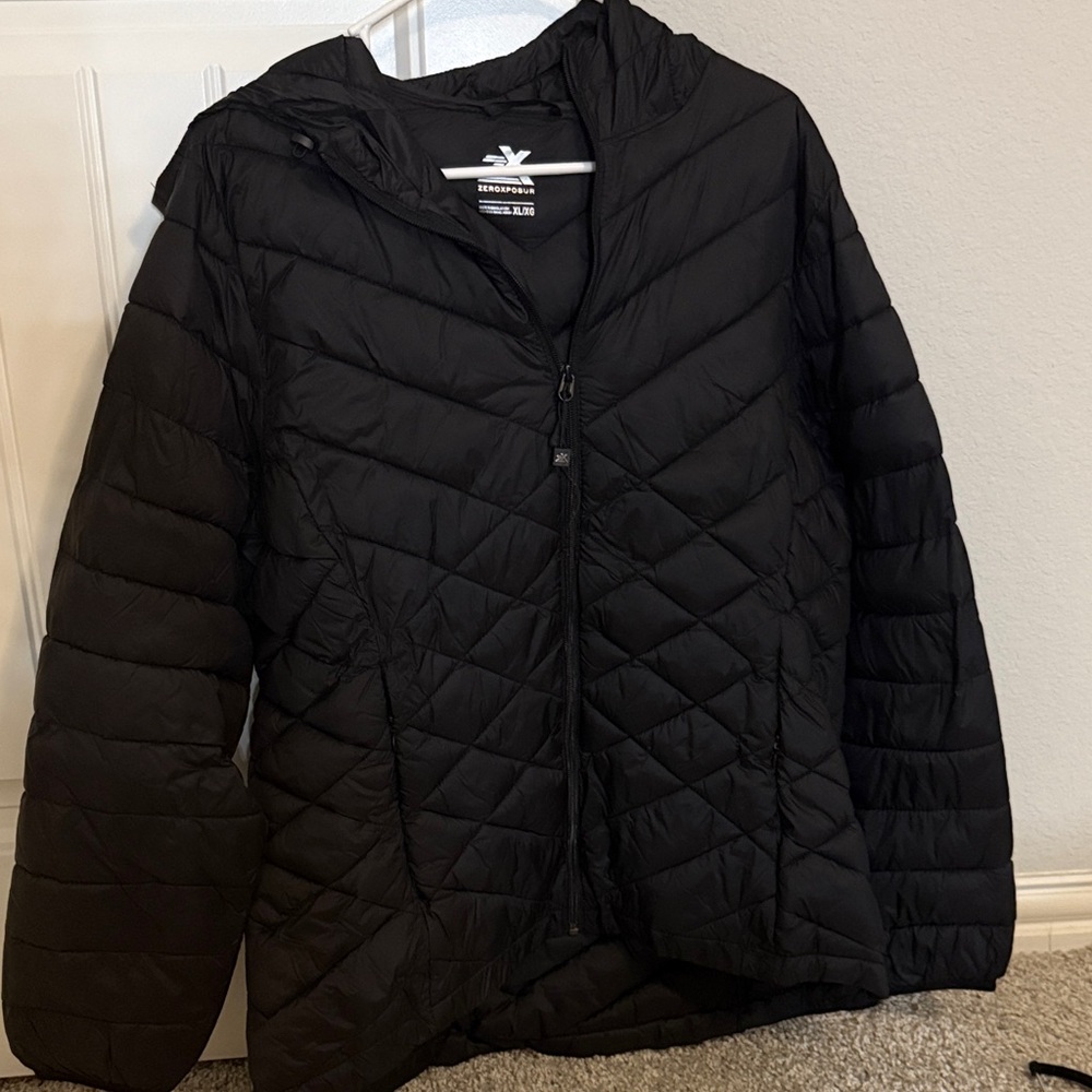 Black Quilted Women's Puffer Jacket